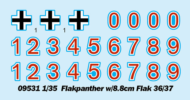 TRUMPETER 09531 FLAKPANTHER W/ 8.8 CM FLAK 36/37 1/35