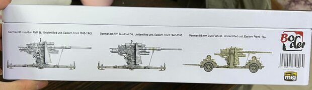 BORDER BT-013 GERMAN 88MM GUN FLAK36 (MET 6 ANTI-ARTILLERY BEMANNING) 1/35
