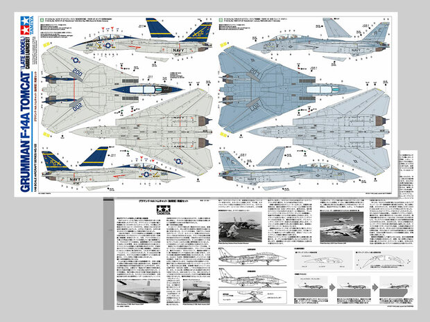 TAMIYA 61122 GRUMMAN F-14A TOMCAT CARRIER LAUNCH SET 1/48