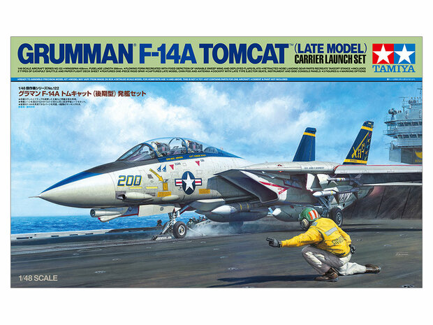 TAMIYA 61122 GRUMMAN F-14A TOMCAT CARRIER LAUNCH SET 1/48