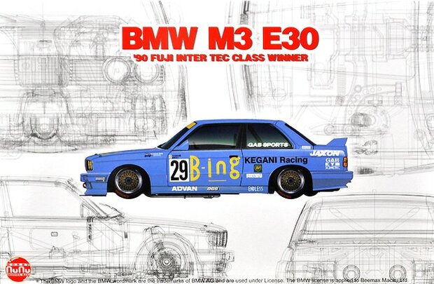 HOBBY NUNU PN24019 BMW M3 E30 ’90 FUJI INTER TEC CLASS WINNER 1/24