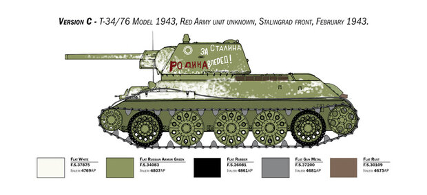 ITALERI 6570 T-34/76 MODEL 1943 PREMIUM EDITION 1/35