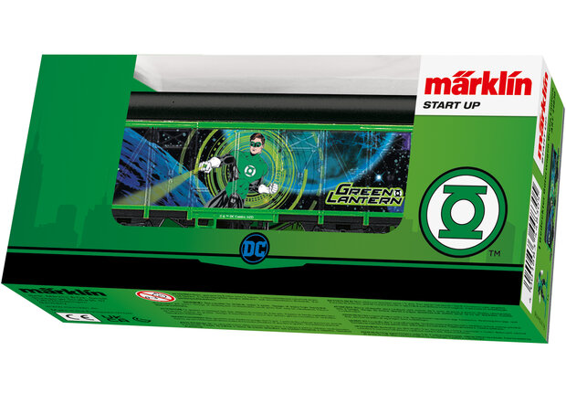 MARKLIN 44830 GESLOTEN GOEDERENWAGEN GREEN LANTERN H0