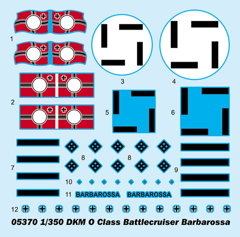 TRUMPETER 05370 DKM 0 CLASS BATTLECRUISER BARBAROSSA 1/350