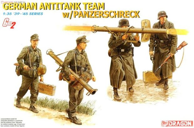 DRAGON 6374 GERMAN ANTITANK TEAM W/PANZERSCHRECK 1/35