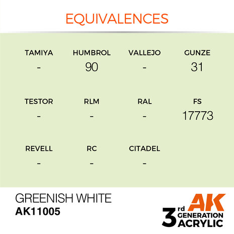AK-11005 GREENISH WHITE 17 ML