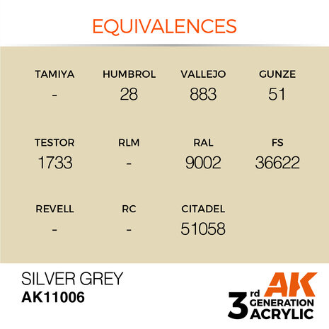 AK-11006 SILVER GREY 17 ML