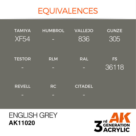 AK-11020 ENGLISH GREY 17 ML