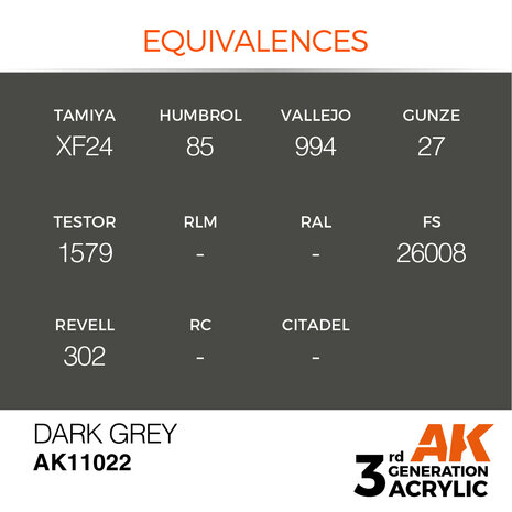 AK-11022 DARK GREY 17 ML