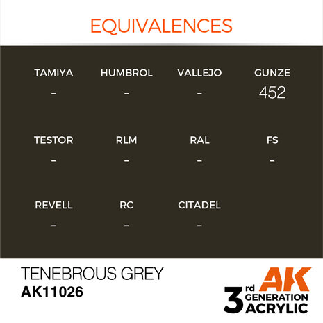 AK-11026 TENEBROUS GREY 17 ML