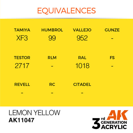 AK-11047 LEMON YELLOW 17 ML