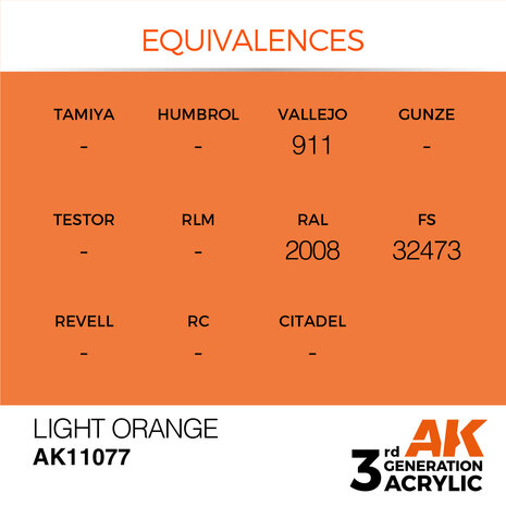 AK-11077 LIGHT ORANGE 17 ML