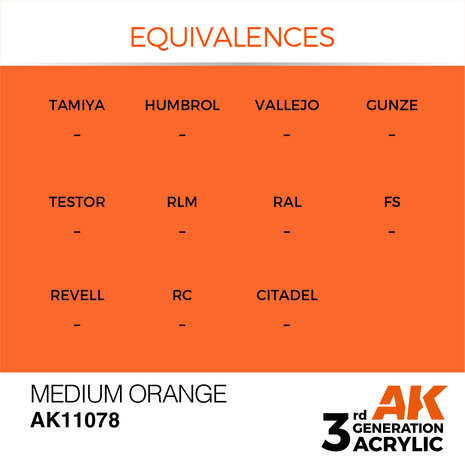 AK-11078 MEDIUM ORANGE 17 ML