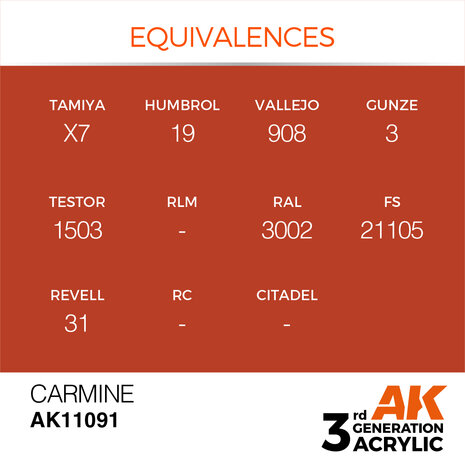 AK-11091 CARMINE 17 ML