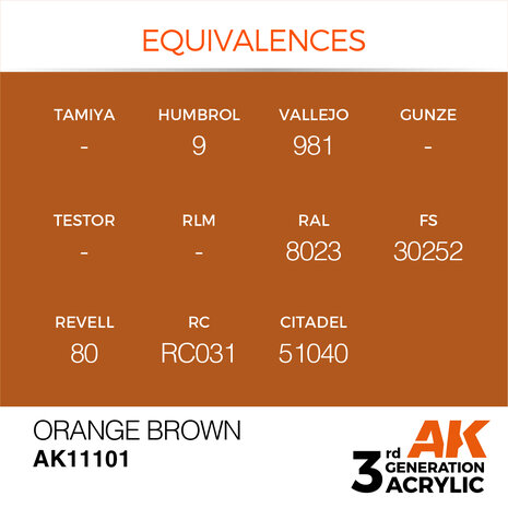 AK-11101 ORANGE BROWN 17 ML