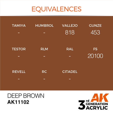 AK-11102 DEEP BROWN 17 ML