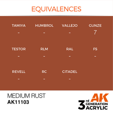 AK-11103 MEDIUM RUST 17 ML