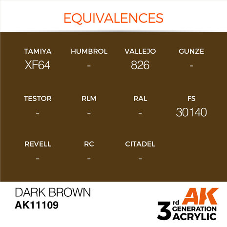 AK-11109 DARK BROWN 17 ML