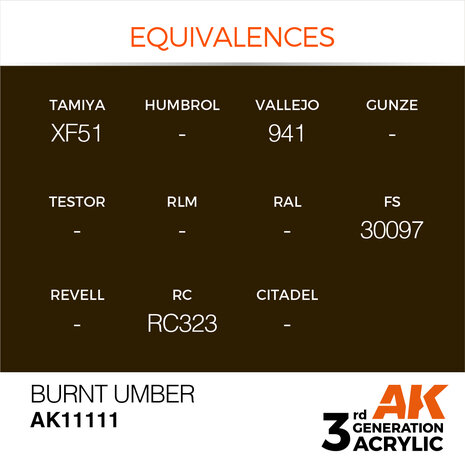 AK-11111 BURNT UMBER 17 ML