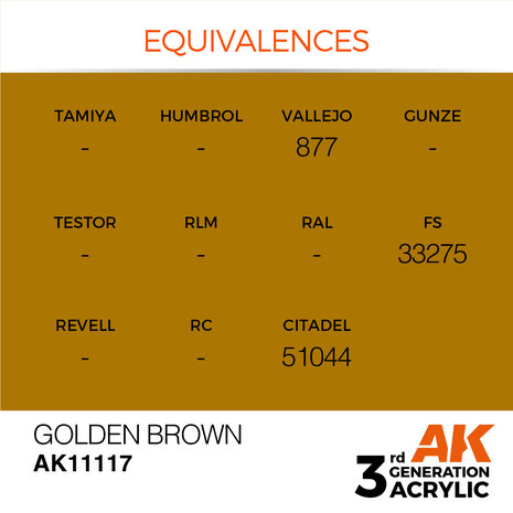 AK-11117 GOLDEN BROWN 17 ML