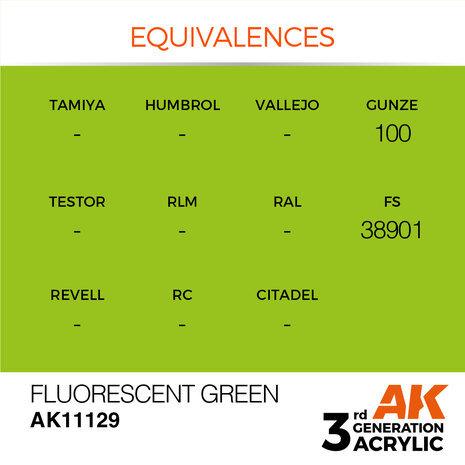 AK-11129 FLUORESCENT GREEN 17 ML