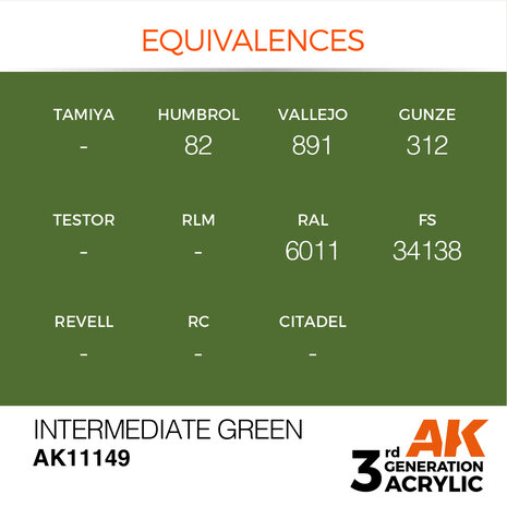 AK-11149 INTERMEDIATE GREEN 17 ML