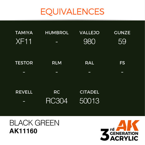 AK-11160 BLACK GREEN 17 ML