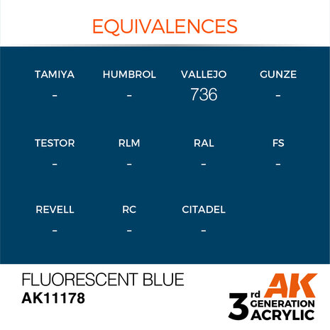 AK-11178 FLUORESCENT BLUE 17 ML