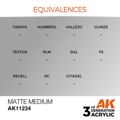 AK-11234 MATTE MEDIUM 17 ML