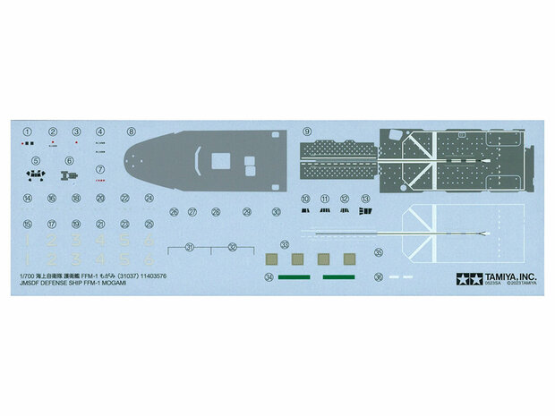 TAMIYA 31037 JMSDF DEFENSE SHIP FFM-1 “MOGAMI” 1/700