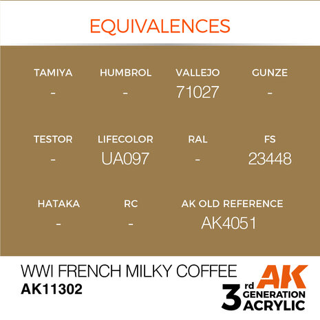 AK-11302 WWI FRENCH MILKY COFFEE17ML