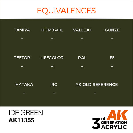 AK-11355 IDF GREEN 17 ML