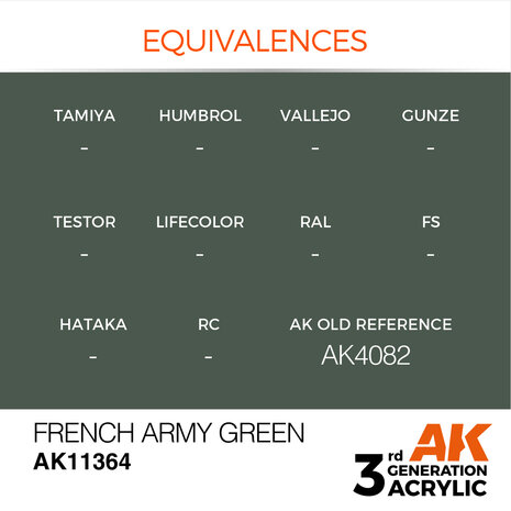 AK-11364 FRENCH ARMY GREEN 17 ML