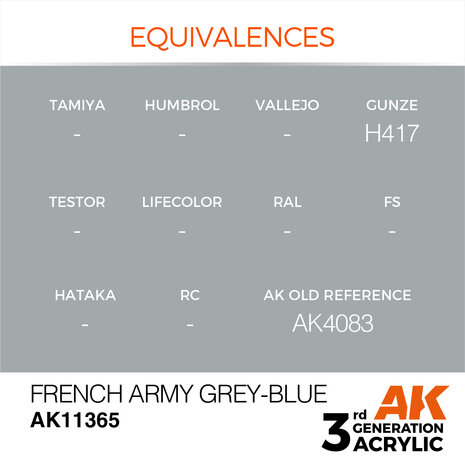 AK-11365 FRENCH ARMY GREY-BLUE 17 ML
