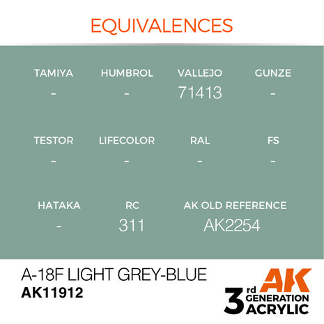 AK-11912 A-18F LIGHT GREY-BLUE 17 ML