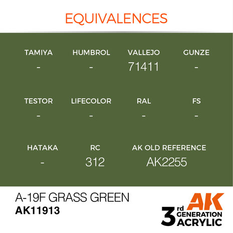 AK-11913 A-19F GRASS GREEN 17 ML