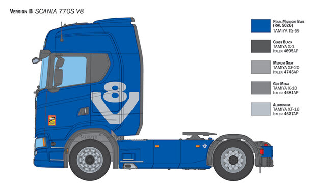 ITALERI 3965 SCANIA 770 S V8 " WHITE CAB" 1/24