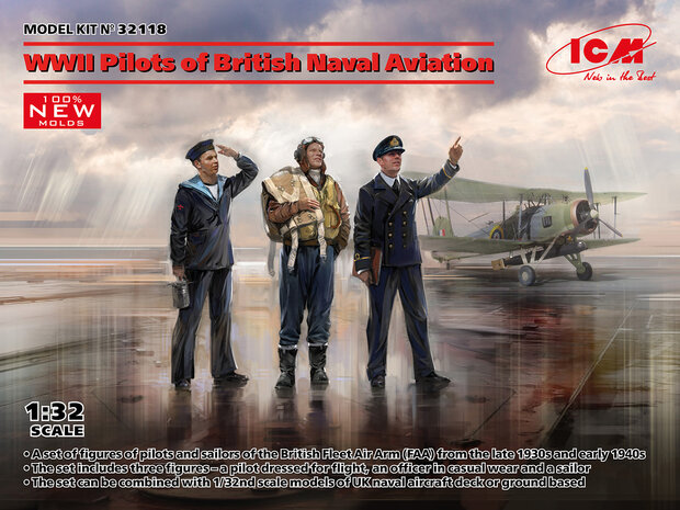 ICM 32118 WW2 Pilots of British Naval Aviation 1/32