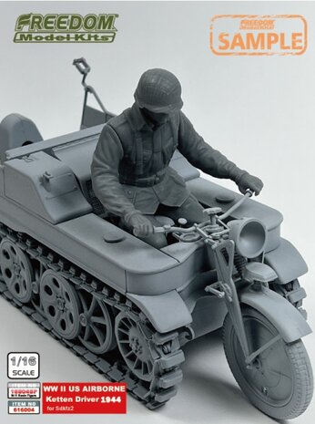 FREEDOM MODEL KITS 16004SP GERMAN SD.KFZ.2 KETTENKRAFTRAD WITH DRIVER 1/16