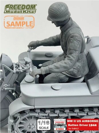 FREEDOM MODEL KITS 16004SP GERMAN SD.KFZ.2 KETTENKRAFTRAD WITH DRIVER 1/16