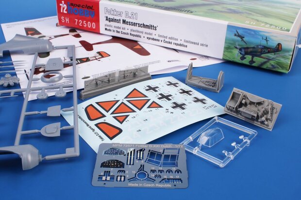 SPECIAL HOBBY SH72500 FOKKER D.21 ‘AGAINST MESSERSCHMITTS’ 1/72