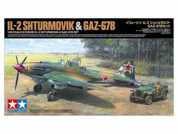 TAMIYA 25212 ILYUSHIN IL-2 SHTURMOVIK & GAZ-67B 1/48