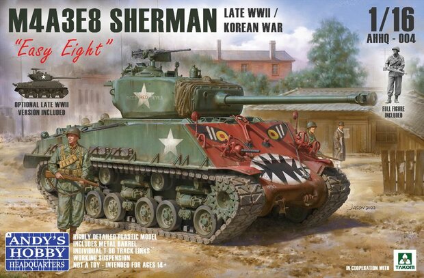 ANDY'S HOBBY HEADQUARTERS AHHQ-004 M4A3E8 SHERMAN "EASY EIGHT" 1/16