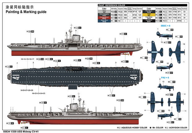 TRUMPETER 05634 USS MIDWAY CV-41 1/350 