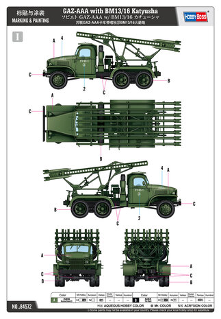 HOBBYBOSS 84572 GAZ-AAA WITH BM13/16 KATYUSHA 1/35
