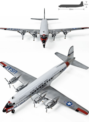 ACADEMY HOBBY MODEL KITS 12634 USAF C-118 LIFTMASTER 1/144