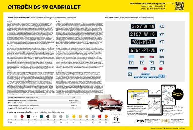 HELLER 80796 CITROËN DS 19 CABRIOLET 1/16