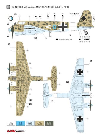 MN-HOBBY 48MN002 HENSCHEL HS 129B-2 1/48