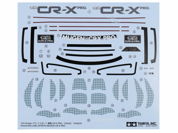 TAMIYA 24045 HONDA BALLADE SPORTS MUGEN CR-X PRO 1/24