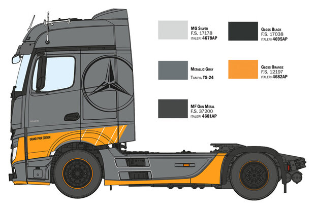 ITALERI 3968 MB ACTROS MP4 BIG SPACE GRAND PRIX EDITION 1/24